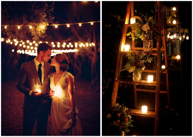 Tealights and String lights